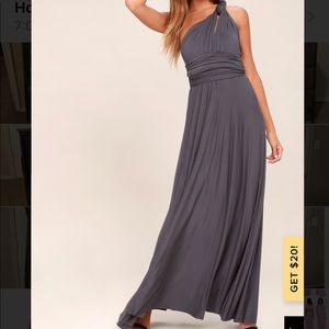 Lulu’s Dark Grey Maxi Dress